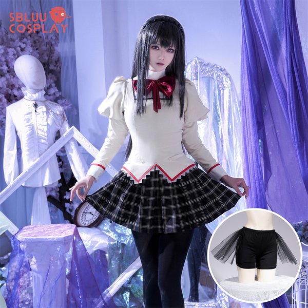 SBluuCosplay Miki Sayaka Sakura Kyouko Tomoe Mami Akemi Homura Kaname Madoka Cosplay Kostüm Schuluniform Halloween Outfit