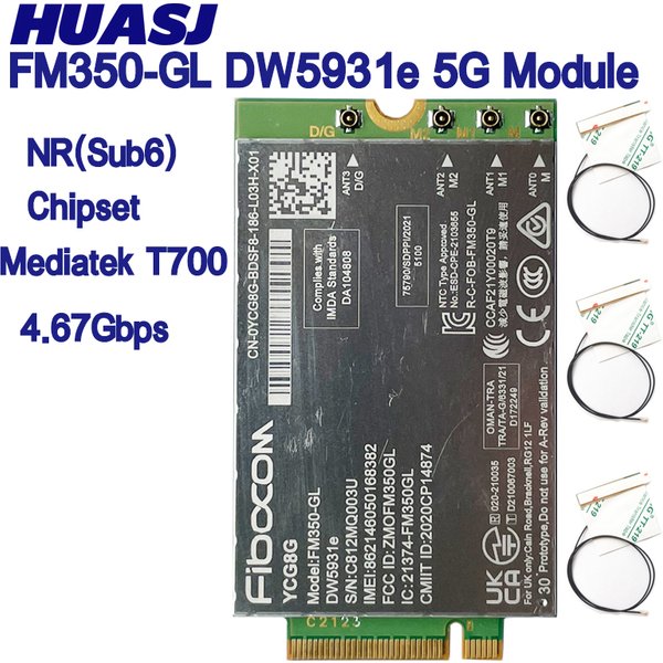 FM350-GL DW5931e 5G M.2 Modul Für Dell Latitude 7440 Latitude 5531 9330 3571 Laptop Intel 5G Lösung 5000 FM350 gl