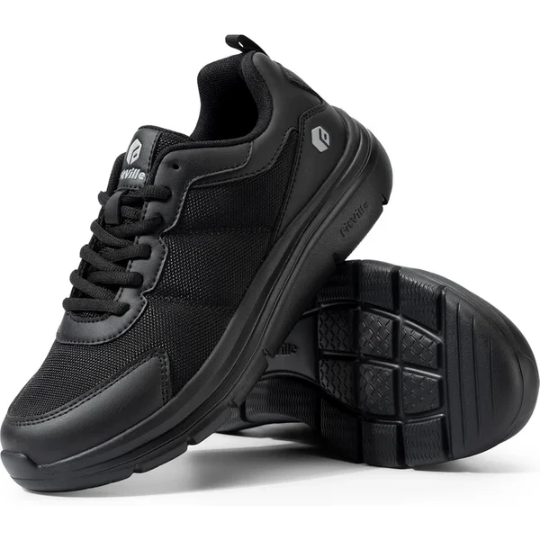 FitVille Wide Width Men's Walking Shoes Cushioning Lightweight Breathable Sneakers Shoes for Plantar Fasciitis Pain Relief