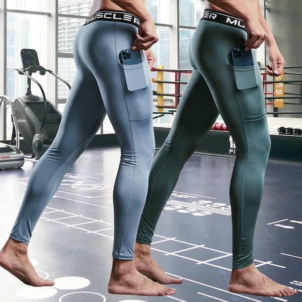 Mens Compression Sweatpants Male Tights Sport Pants for Gym Fitness Running Joggings Workout Trousers Dry Fit Leggings
