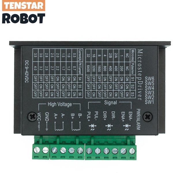 Pilote de moteur pas à pas TENSTAR ROBOT TB6femelle 23 Nema 34 42/57/86 Nema 17 4A DC9-40V 1 axe moteur pas à pas CNC machine de gravure