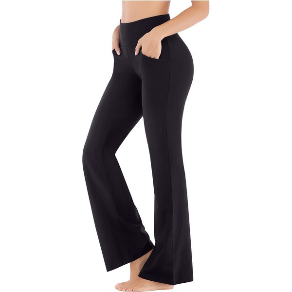 Pantalon de yoga Bootcut avec poches pour femme - Leggings évasés
