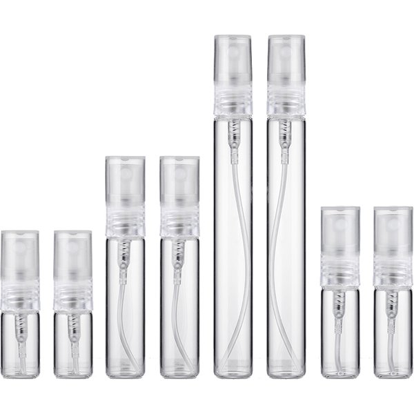 8PCS 10ml 5ml 3ml 2ml Nachfüllbare Mini Tragbare Parfüm Flasche Leere Transparente Glas Probe parfüm Spray Flasche für Reisen