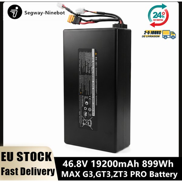 Batterie de scooter en stock UE pour Ninebot by Segway Max G3/ GT3/ ZT3 Pro, scooter électrique, autonomie étendue, batterie Li-ion 46,8 V 19200 mAh 899 Wh