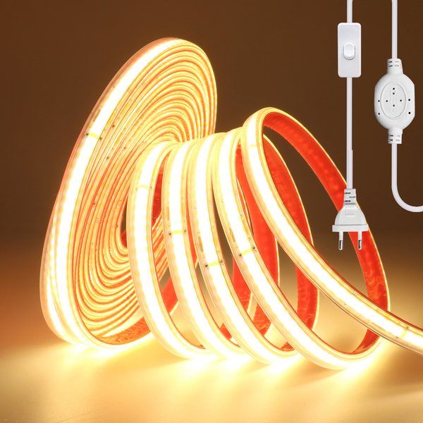 AC 220V COB Neonstreifen 4000K 6000K 3000K Warm/Naturweiß Wasserdicht Selbstklebend Home Decor Flexibles Bandseillicht