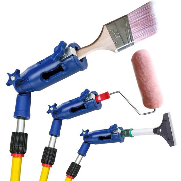 Extension de pinceau multi-angle – Outil de coupeur de peinture pour les toitures élevées, les murs, les garnitures et les coins