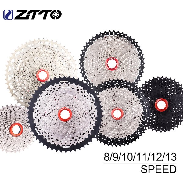 ZTTO MTB Rennrad Kassette 8 9 10 11 12 13 GESCHWINDIGKEIT Fahrrad Kassette HG Kettenrad 11-25/28/30/32/34/36/40/42/46/50/51/52T Schwungrad