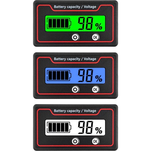 Indicateur de capacité de batterie au lithium plomb-acide, 9-120V, 12V, 24V, 48V, 72V, 100V, voiture, moto, voltmètre numérique, testeur de tension