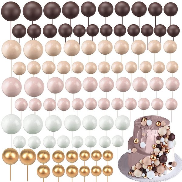 Schaum kugeln Cupcake Topper DIY Kuchen einsatz Topper Schaum Kuchen kugeln Back dekoration für Hochzeitstag Geburtstag