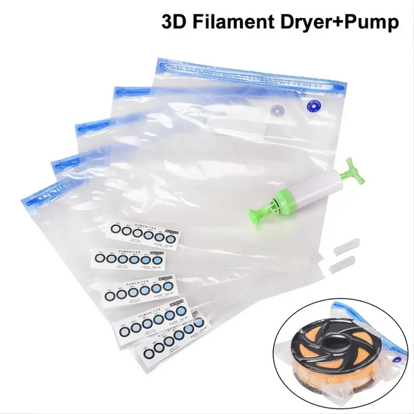Sacs et pompe de stockage de séchoir à filament 3D, banc sous vide, garder le filament au sec, degré d'humidité, pièce d'imprimante 3D, PLA, PETG, TPU, 1kg