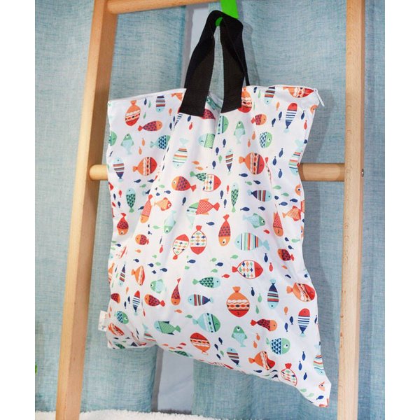 Sacs à couches imperméables à fermeture éclair, grand sac seau humide/sec suspendu pour couches en tissu, Inserts de couches réutilisables, 1 pièce
