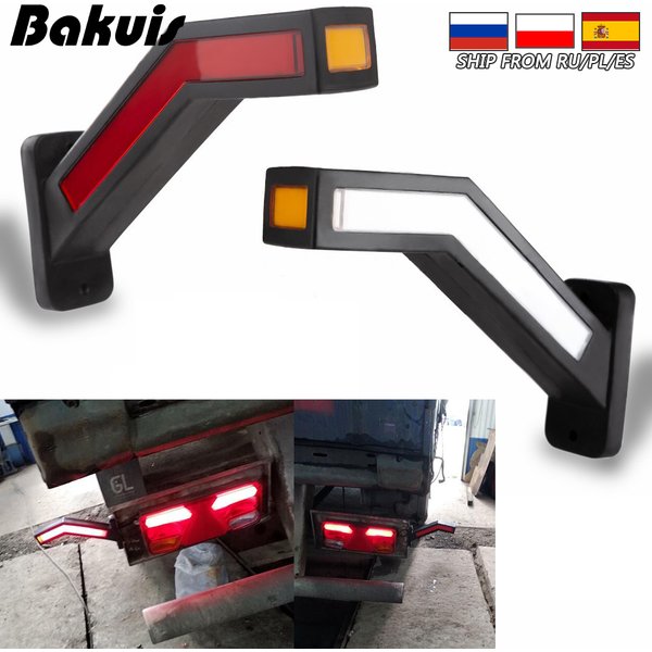 2 Stück LKW Seiten markierung Beleuchtung Anhänger Van LED Lichter Universal 12V 24V LED Neon Stiel Lampe wasserdichte Umriss Markierung leuchte