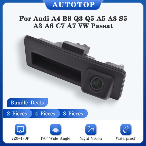 Samochodowa kamera cofania AUTOTOP dla Audi A4 B8 Q3 Q5 A5 A8 S5 A3 A6 C7 A7 VW Passat zapasowa wersja nocna wodoodporna kamera parkowania
