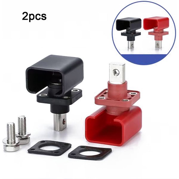 2PCS 200A All-copper Lithium Battery Post High-current Copper Terminal Battery Connector Energy Storage Terminal