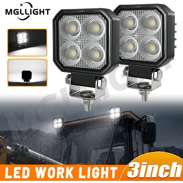 UNISHINE 3-Zoll-LED-Arbeitsleuchte, weißes Fahrlicht, 4-Linsen-Flutlicht, superhell, 12V 24V für Traktoren, LKWs, Offroad-Einsatz, Baot IP68