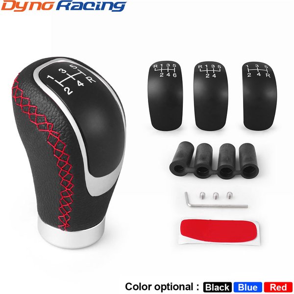 5/6 Speed Universal R PU Leather Gear Shift Knob Manual Car Gear Stick Head Shift Replacement Knob Modified Shift Head