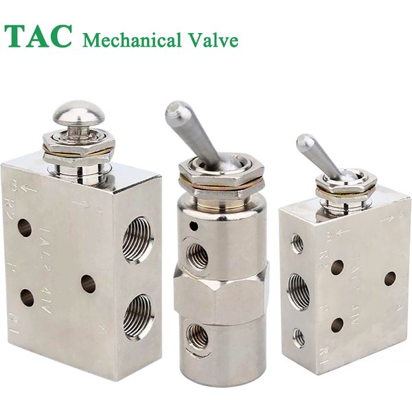 TAC Pneumatisches Kippventil TAC-3V/3S/4V Manueller Druckknopfschalter Roller TAC2-41P 31P 41PP-34T 34C Mechanisches Ventil 1/8" Gewinde