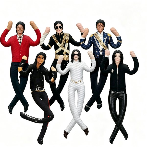 Michael Jackson Cosplay-Requisitenpuppe 1/6 Plüschfigur mit beweglichen Gelenken, Raumdekoration, Stofftier, Geschenk für Musikliebhaber