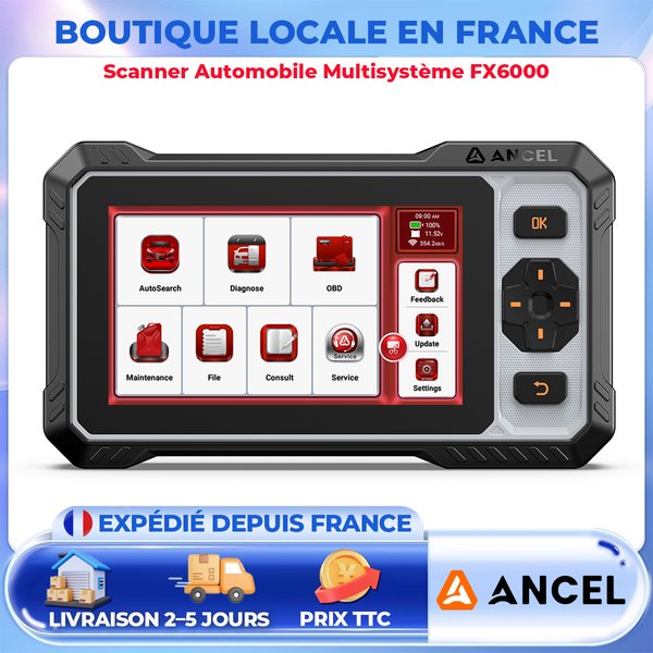 ANCEL FX6000 OBD2 Kfz-Scanner, bidirektionale Steuerung, ABS, EPB, BMS, ETS, Öl, SAS, 15 Reset-Funktionen, 4-System-OBD-Diagnosetools für Autos