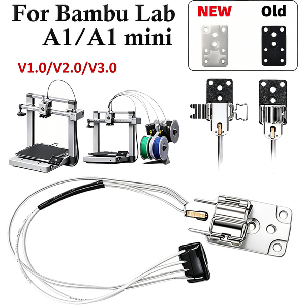 Für Bambu Lab A1/A1 Mini Hotend Heizbaugruppe 300 ° C Schnellheizender Hotend aus gehärtetem Stahl, All-in-One Hot-End-Kit für A1 MINI