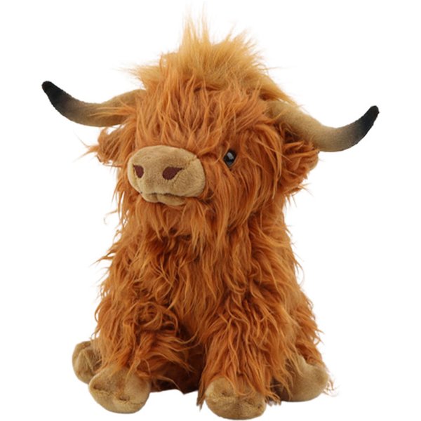 25cm Simulation Highland vache en peluche poupée animale doux en peluche Highland vache en peluche jouet Kawaii enfants bébé cadeau jouet maison chambre décor