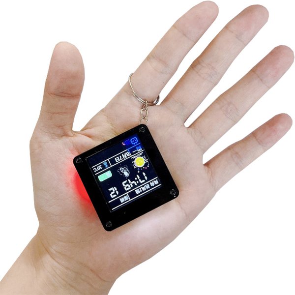 ESP32 C3 Entwicklungsboard Desktop Trinket Mini TV Tragbarer Anhänger LVGL 1,44 Zoll LCD ST7735 LVGL Wetterstation GIF-Animation