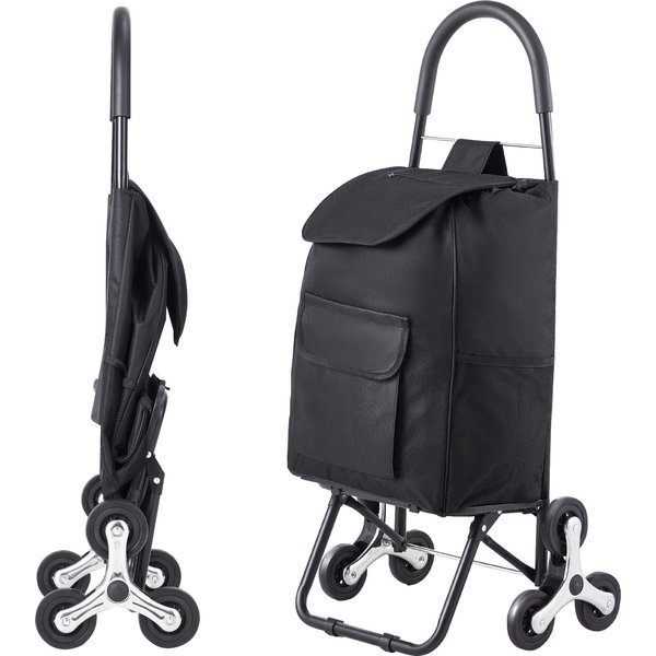 SucceBuy 36L 110Lbs chariot d'épicerie pliant panier tiré à la main chariot ménage Portable stockage escalier escalade chariot à main