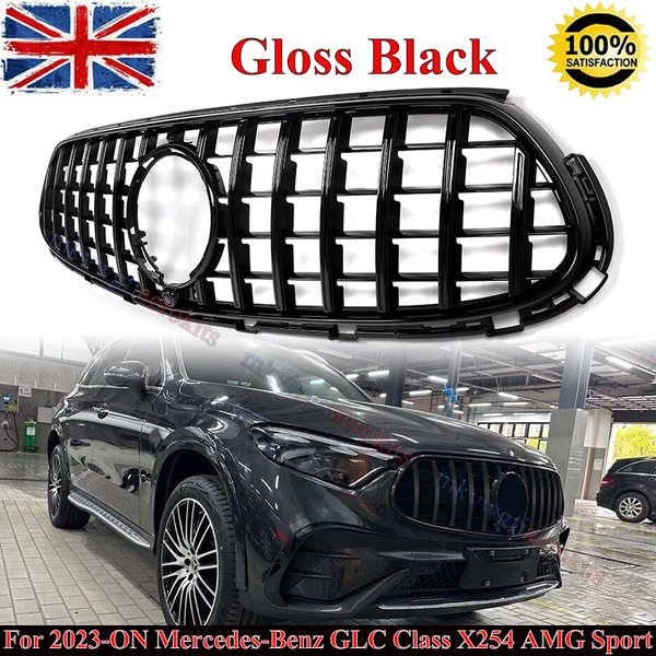 GT-Style Frontkühlergrill passend für Mercedes Benz GLC X254 2023 2024 Einlassgitter Mesh-Grill Tuning-Zubehör GLC43 GLC300