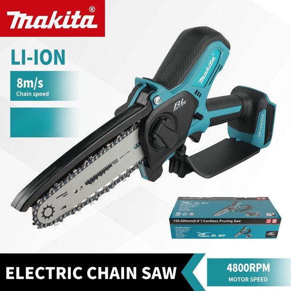 Scie à chaîne sans fil Makita pour le travail du bois, petite scie électrique portative de 6 pouces, mini scie à chaîne portative, UC286