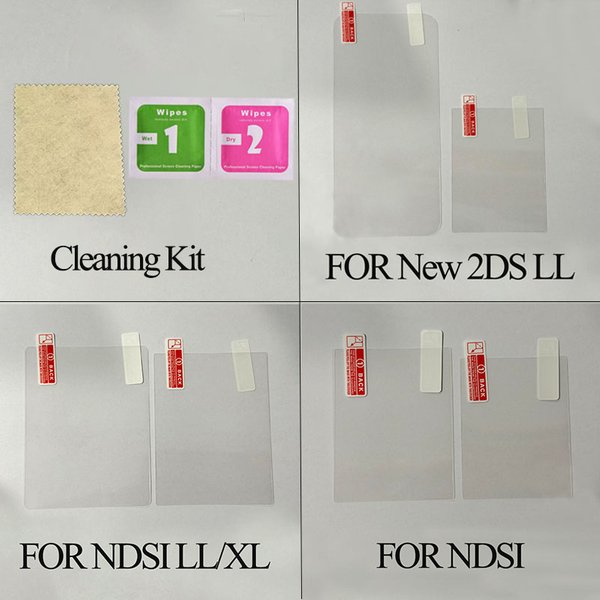 1 ensemble de films de protection d'écran supérieur et inférieur transparents haute définition, résistants aux rayures, pour NDSI NDSILLXL, pour nouveau 2DS LL