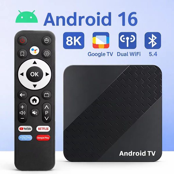 X10 Smart TV Box Android 16 RK3518 Quad Core Cortex 8K Dual 5G WiFi6.0 Netflix 4GB 8GB 64GB 128GB 256GB Media Player Set Top Box