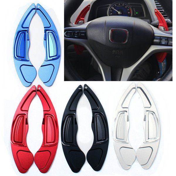 Pour Honda Civic 2009-2012 Fit CR-V 2009-2013 City 2008 voiture volant palette changement de vitesse étendre Extension manette de vitesse en aluminium 2 pièces