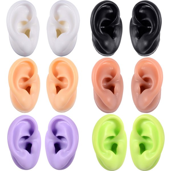 Modèle d'oreille en Silicone souple pour aide auditive 1:1, modèle d'oreille humaine, accessoires d'affichage de simulation, outils pédagogiques, boucles d'oreilles d'exposition de bijoux
