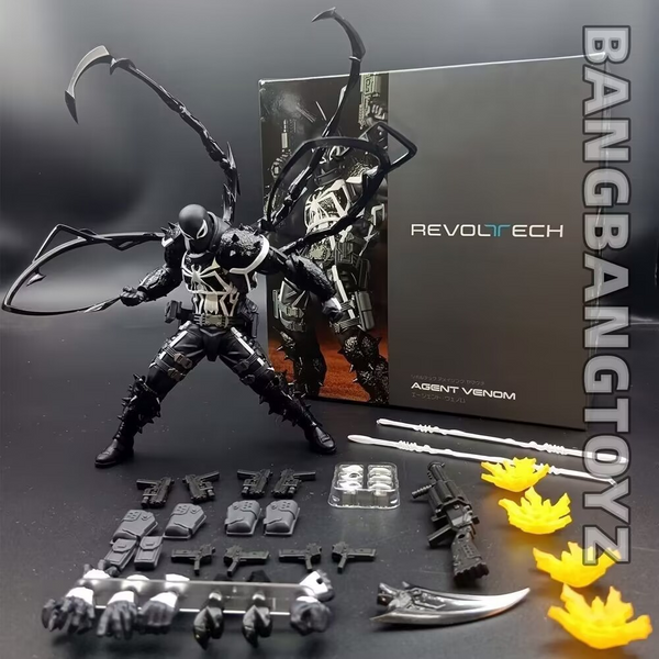 Figurka Anime Agent Anti Venom Kaiyodo Figurka Pvc Ruchoma Kolekcja Edward Eddie Brock Ko Model Zabawka Prezent