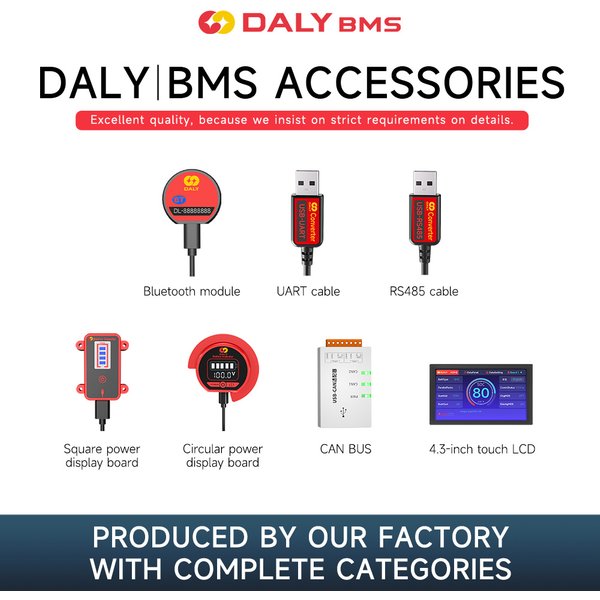 Daly BMS Smart BMS WIFI Modul Batterie Zubehör Teile Bluetooth USB zu RS485 zu UART Power Display Board Angepasst OEM