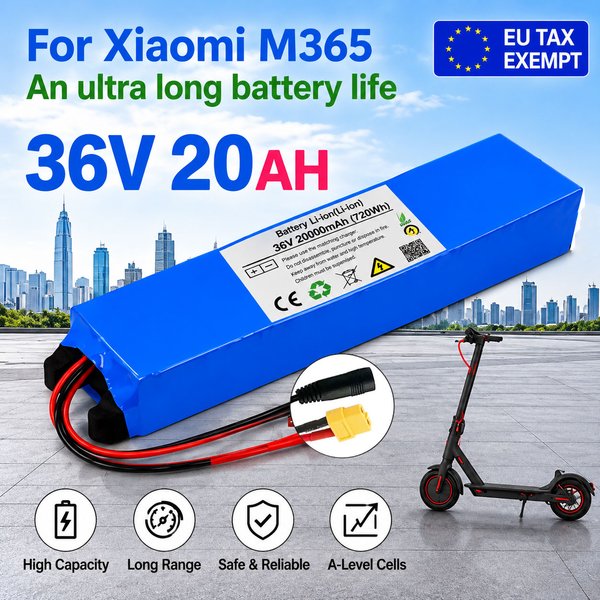 M365 Ersatzakku 36V 100000mAh 10S3P Elektroroller-Akku für M365
