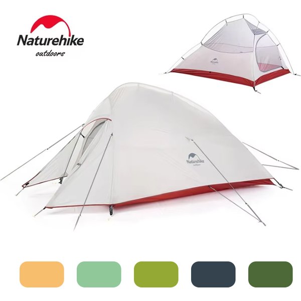 Naturehike Cloud Up 1 2 3 Pro Ultraleichtes Zelt für 1 2 3 Personen, Wasserdichtes Outdoor-Wander- und Strandzelt, 20D 210T Nylon, Rucksack-Campingzelt