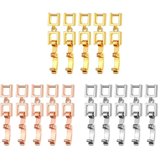 Extenseur de bracelet à la mode, possède sur le fermoir pour bracelet, collier exécutif, 5 pièces