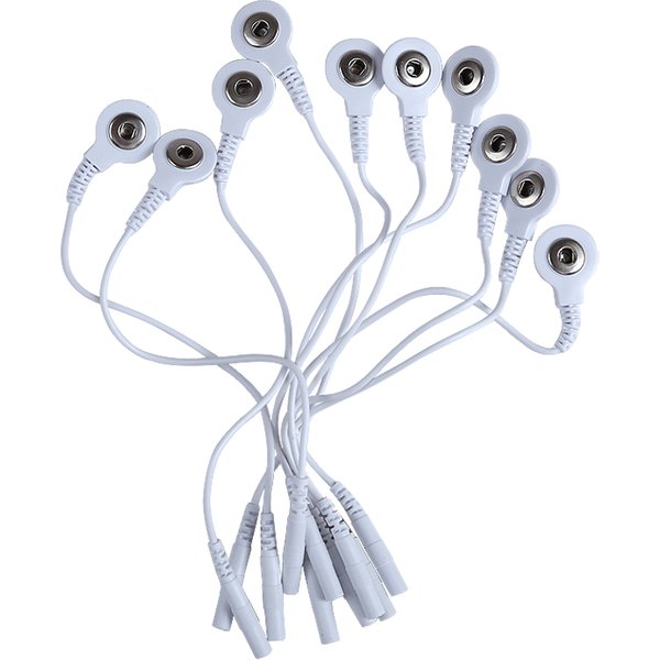 Short Cables Wires 3.5mm Plug Hole 2.0mm Machine Use Adapter Tieline for Muscle Stimulator Massage Therapy Electrode Wires