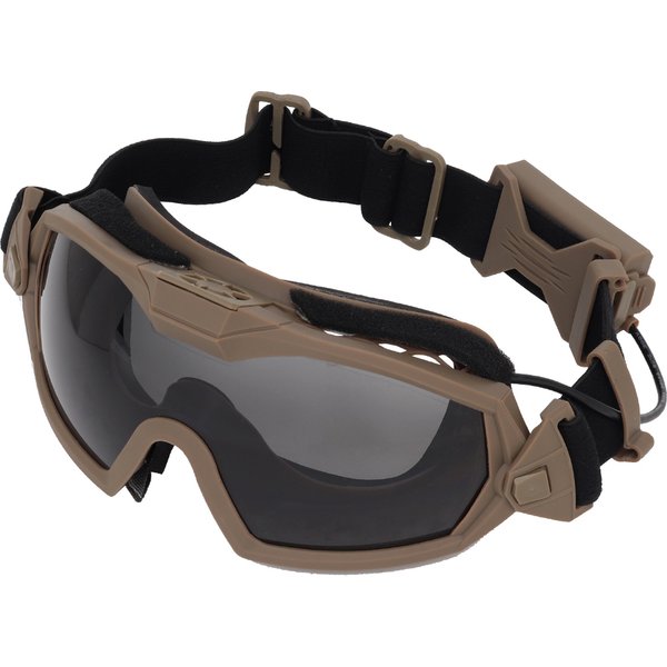 Taktyczne gogle przeciwmgielne Ski Airsoft CS okulary ochronne przezroczyste czarne 2 soczewki Motocross gogle pyłoszczelne z mikro wentylatorem