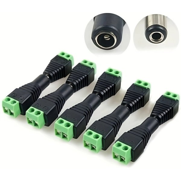 5pairs DC 12V Power Supply Plug Adapter Connector for 5050 3528 LED Strip Light