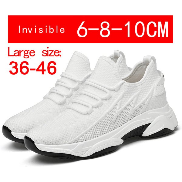 Chaussures pour hommes augmentant la taille de manière invisible, 10 cm, avec tige en maille respirante, semelle souple et design résistant à l'usure.