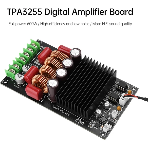 TPA3255 600W Digital Sound Amplifier Board Fever HIFI 2X300W Audio Amplifier Module Dual Channel Stereo Class D Amp High Power
