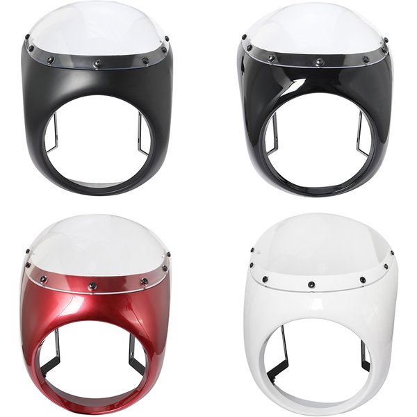 Couvercle de carénage de pare-brise de phare de moto de 7 pouces, accessoires de protection pour Honda Cafe Racer Harley Sportster Dyna