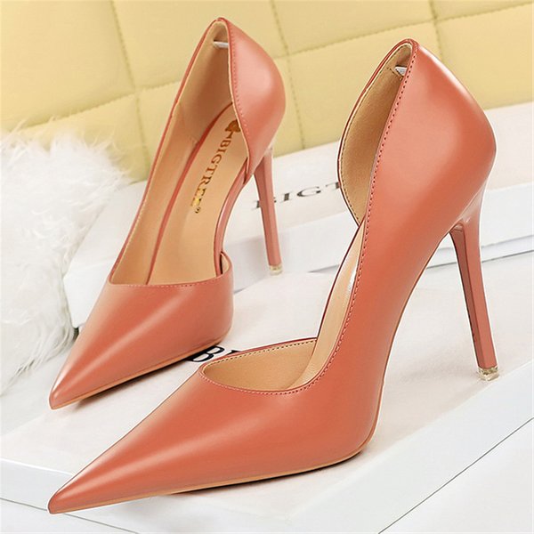 Escarpins à talons hauts de 10.5cm pour femmes, chaussures de mariée, Stiletto, Sexy, rétro, creuses, Scarpins, bureau, fête, couleur chair, blanches, nouvelle collection