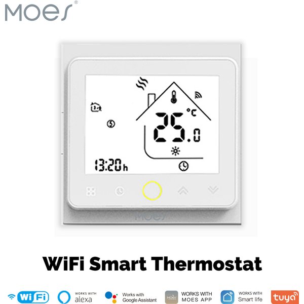 MOES WiFi Smart Water/Electric Floor Heating Thermostat Gas Boiler Temperature Controller Alexa tuya Google Voice zigbee Control