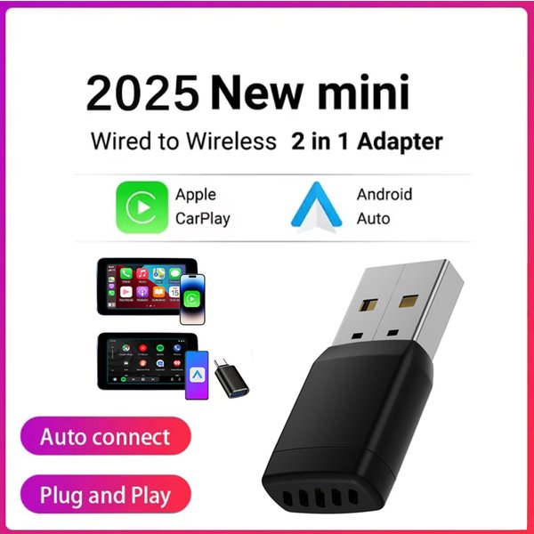 Adaptateur sans fil intelligent sans fil CarPlay Android Auto USB Dongle WiFi Bluetooth connexion automatique mise à niveau OTA pour voitures d'origine
