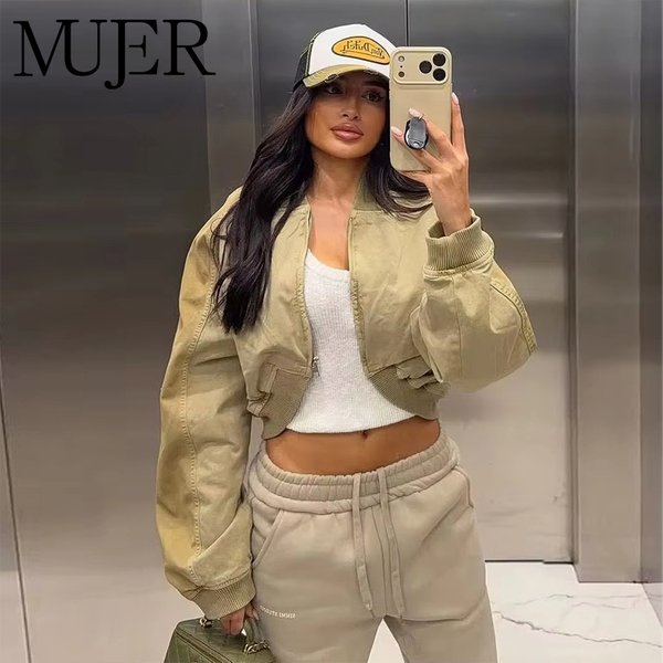 Vestes bomber varsity pour femmes, veste courte à fermeture éclair, vêtements d'extérieur pour femmes, manteaux décontractés pour femmes, vestes à manches longues pour femmes