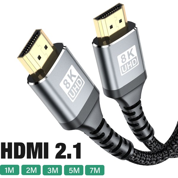 HDMI 8K Cable 8K/60Hz 4K/120Hz HMDI 2.1 48Gbps Ultra High Speed HDR For HDTV Splitter Switcher PS5 Ps4 Projector Vision UHD 7M