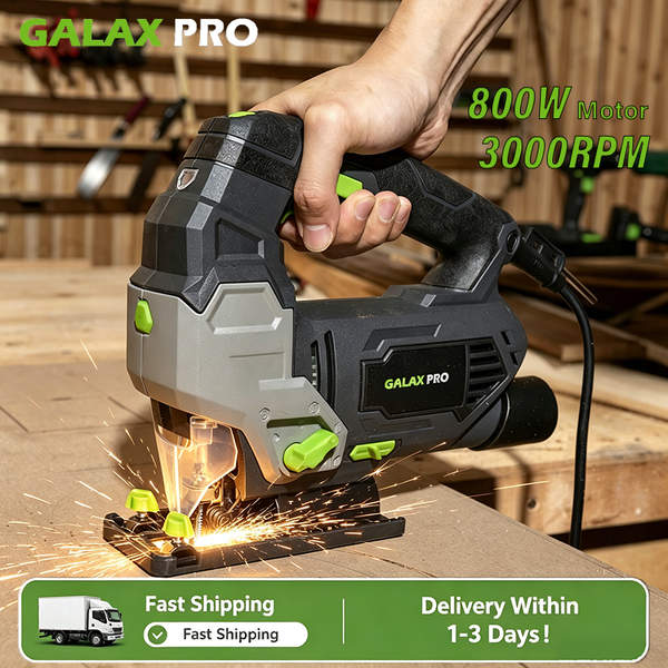 GALAX PRO Stichsäge 800W Leistungsstarker Motor Verstellbar ±45° ° Elektrische Säbelsäge mit 3000 U/min für Holzbearbeitung und DIY-Projekte